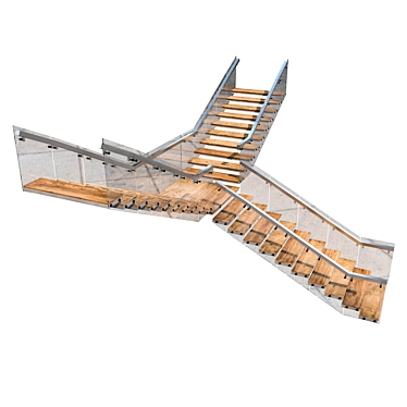 Contemporary Staircase Design 3D model image 1 