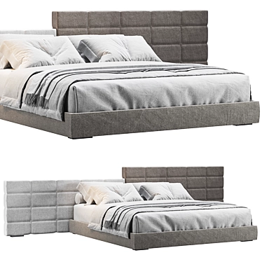 Elegant Lawrence Bed 3D model image 1 