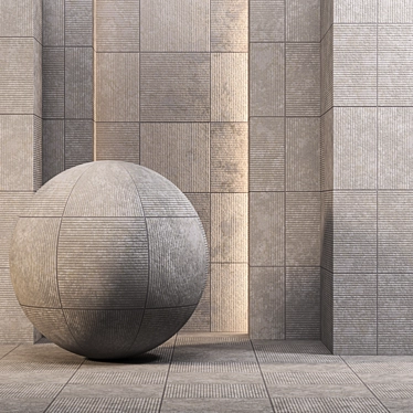 Seamless 4k Concrete Tile Texture 3D model image 1 