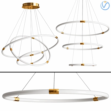 Elegant B273 Chandelier - Ø40/60/80cm 3D model image 1 