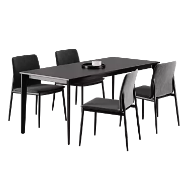 Modern BoConcept Torino Chair & Newport Table Set 3D model image 1 