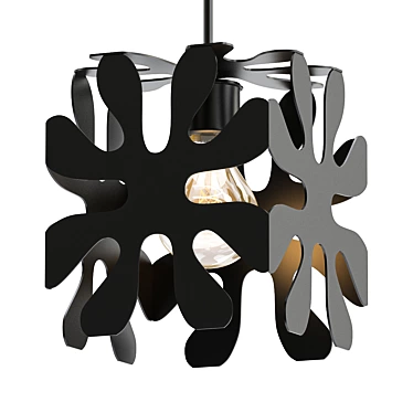 Elegant Wrought Iron Pendant 3D model image 1 