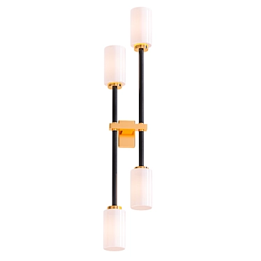 Elegant Double Wall Light 3D model image 1 