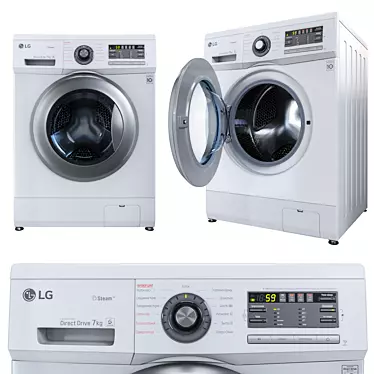 LG 3dMax Washing Machine 3D model image 1 