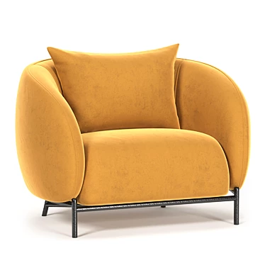 Cozy Cider Curl Armchair 3D model image 1 