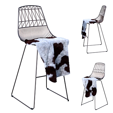 Elegant Brody Bar Chair: Sleek Design, Comfortable Seating 3D model image 1 