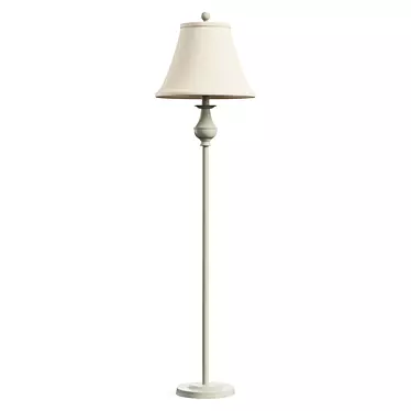 Leveille Turned Metal Floor Lamp 3D model image 1 