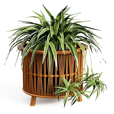 EcoRustic Planters Set 3D model image 1 