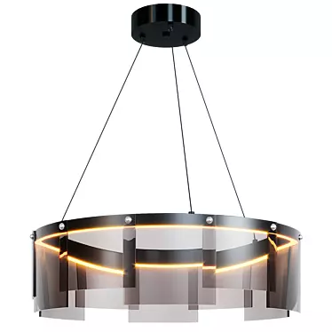 Elegant Stratos Chandelier: A Mesmerizing Glow 3D model image 1 