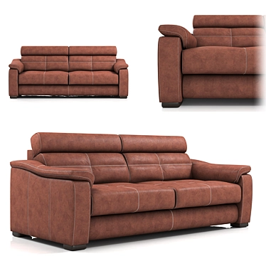 Sleek Comfort Sofa 3D model image 1 