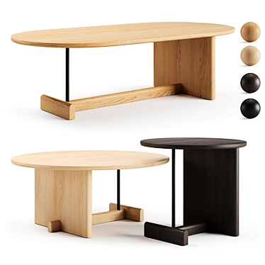 Elegant KOKU Tables by Fogia & Norm 3D model image 1 