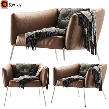 Nikos Low Armchair - Contemporary Comfort for Your Space. 3D model image 1 