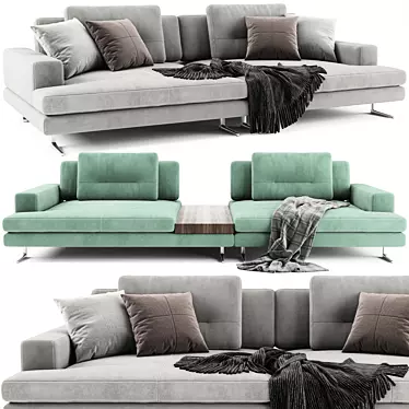 Blanche Ermes Compositions B: Elegant and Versatile Sofas 3D model image 1 