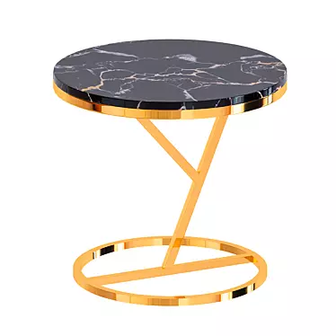 Elegant Marble Top Metal Table 3D model image 1 
