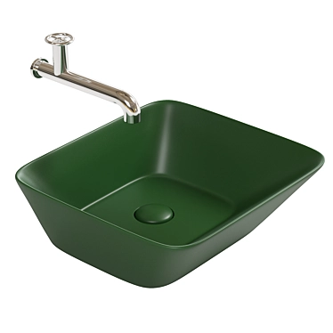 SIMAS Wave WA03 Ceramic Square Sink Bowl 3D model image 1 