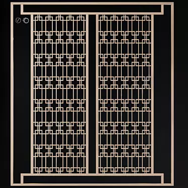 Elegant 3D Decorative Partition 3D model image 1 