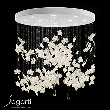 Sagarti Ellea Chandelier: Elegant & Luxurious 3D model image 1 