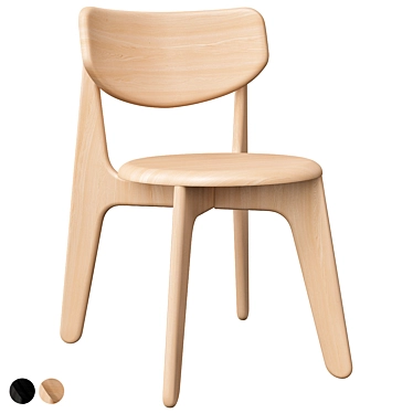 Natural Slab Chair: Minimalistic Elegance 3D model image 1 