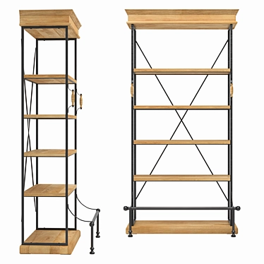 Academy Bookcase: Elegant & Functional 3D model image 1 