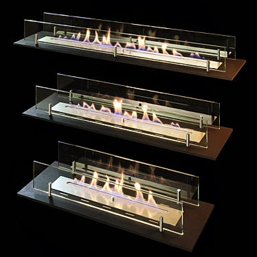 Kabio Biofireplace Set with Adjustable Lighting 3D model image 1 