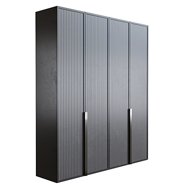 Stylish Illuminated Wardrobe Cupboard 3D model image 1 