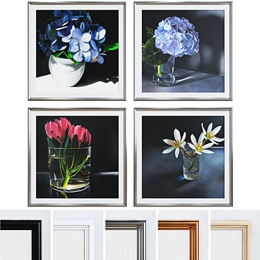 Modern Classic Picture Frame Set 3D model image 1 