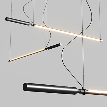 Colibri Revolvig Pendant Lamp by Martinelli Luce 3D model image 1 