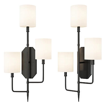 Elegant Currey & Co Wall Sconce 3D model image 1 