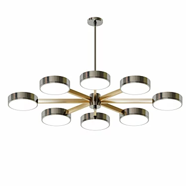 Dual-color LED Metal Chandelier 3D model image 1 