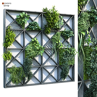 200 Vertical Plant Set: Stunning Greenery for Any Space 3D model image 1 