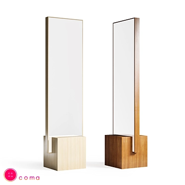 Sleek Modern Mirror Collection 3D model image 1 