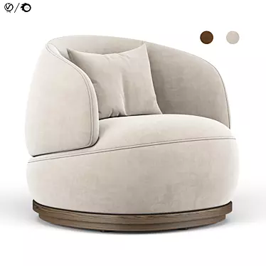 Modern Orbit Armchair: Sleek Design & Comfort 3D model image 1 