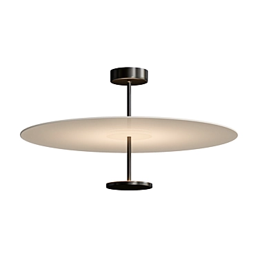 Sleek LED Metal Ceiling Lamp 3D model image 1 
