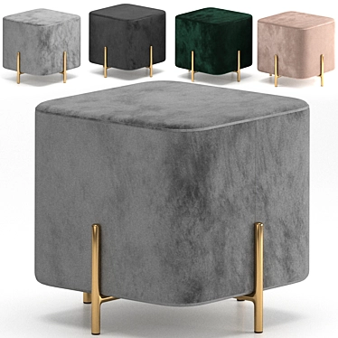 Halmar CORNO Stool: Elegant and Versatile 3D model image 1 