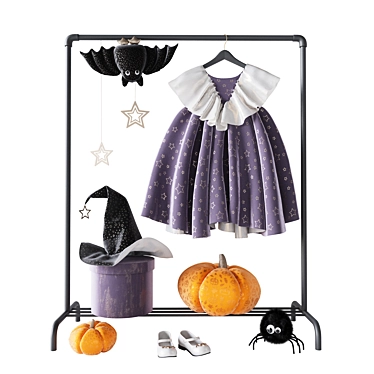 Spooky Halloween Clothing Set 3D model image 1 