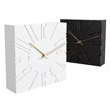 Modern Table Clock with Dual Color Options 3D model image 1 