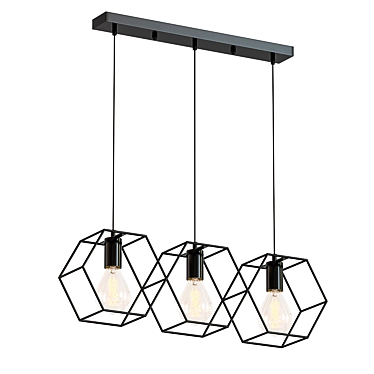 Industrial Wire Cage Pendant Light 3D model image 1 