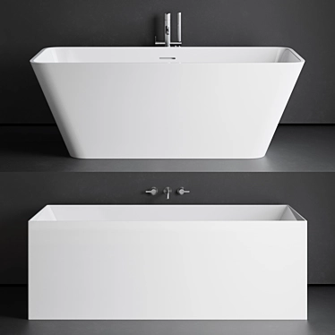 Luxury Bathtub Set: Treesse VIVA & ILIA 3D model image 1 