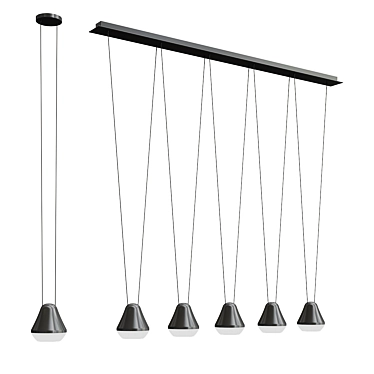 Elegant PALBIETA Pendant Light 3D model image 1 