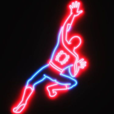 Spiderman Neon Sign 3D model image 1 