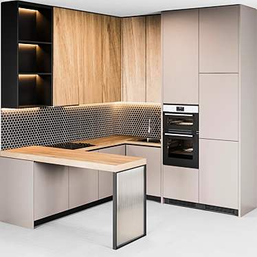  Modern51 Kitchen: Customizable, Stylish & Efficient 3D model image 1 