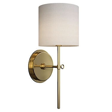 Vintage-inspired Keystick Wall Sconce 3D model image 1 