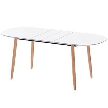 Versatile Extendable Dining Table 3D model image 1 