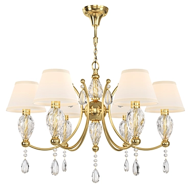 Title: Murano Crystal Pendant Chandelier 3D model image 1 