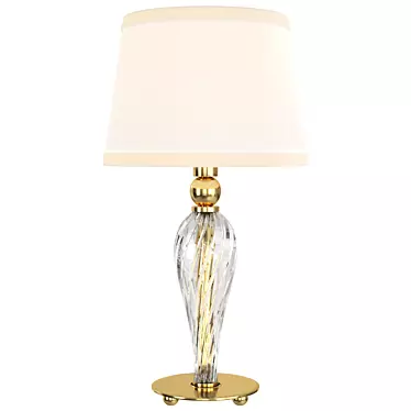 Elegant Murano Table Lamp with Beige Shade 3D model image 1 