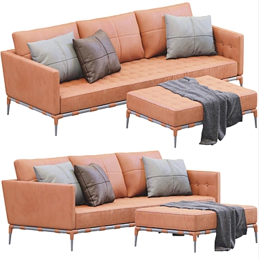 Cassina Privé: Luxurious Sofa 3D model image 1 