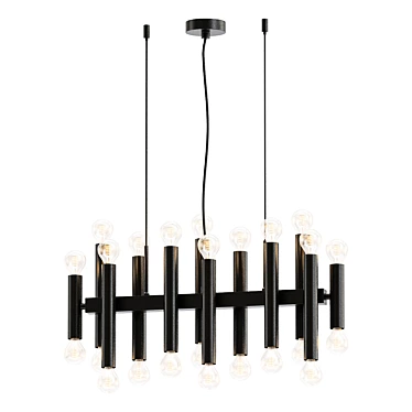 Deco Noir 24-Light Hanging Lamp 3D model image 1 