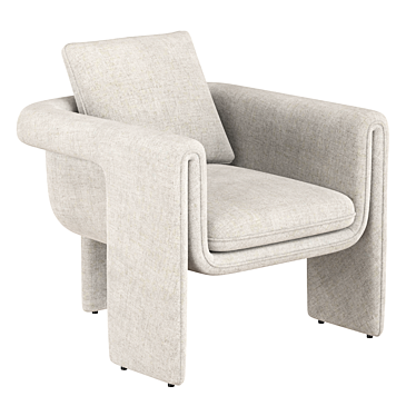 Elegant florica armchair 3D model image 1 