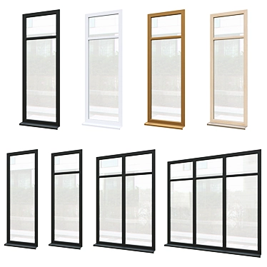 Optimized Exterior Windows Pack 3D model image 1 