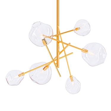 Elegant Molten Chandelier 3D model image 1 